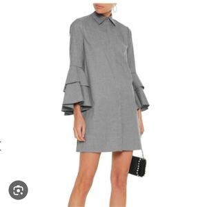 Alice + Olivia Gray Button Up Shirt Dress Size L
